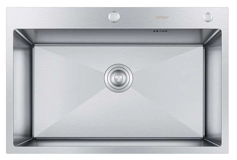 Мойка кухонная Hoffger 7550 Satin сталь, сатин