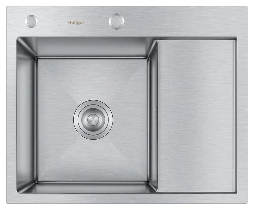 Мойка кухонная Hoffger 5848L Satin сатин, левая чаша