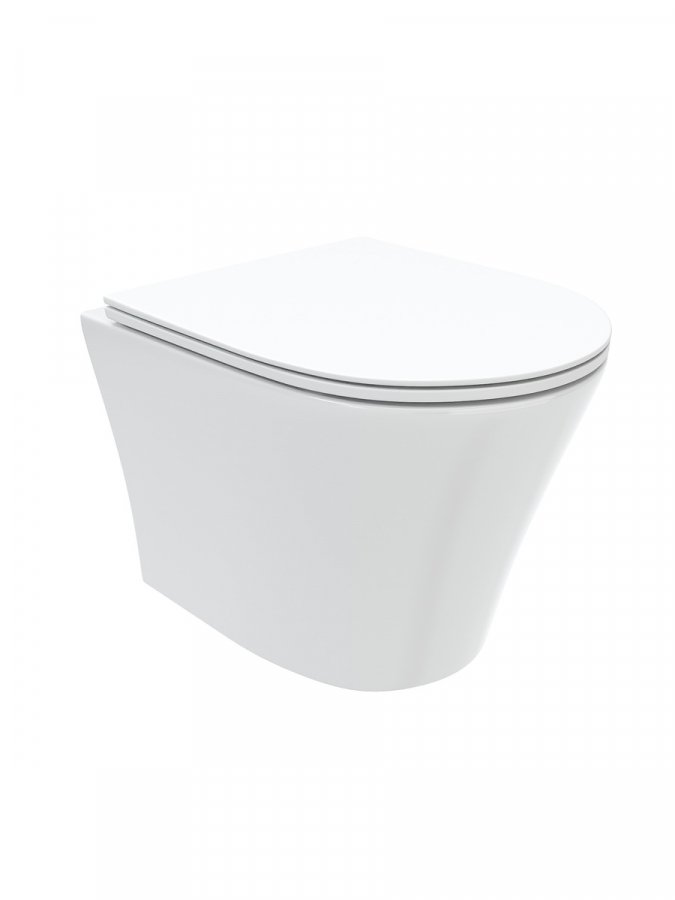 Унитаз подвесной Teymi Ellie T40802 безободковый, сиденье микролифт