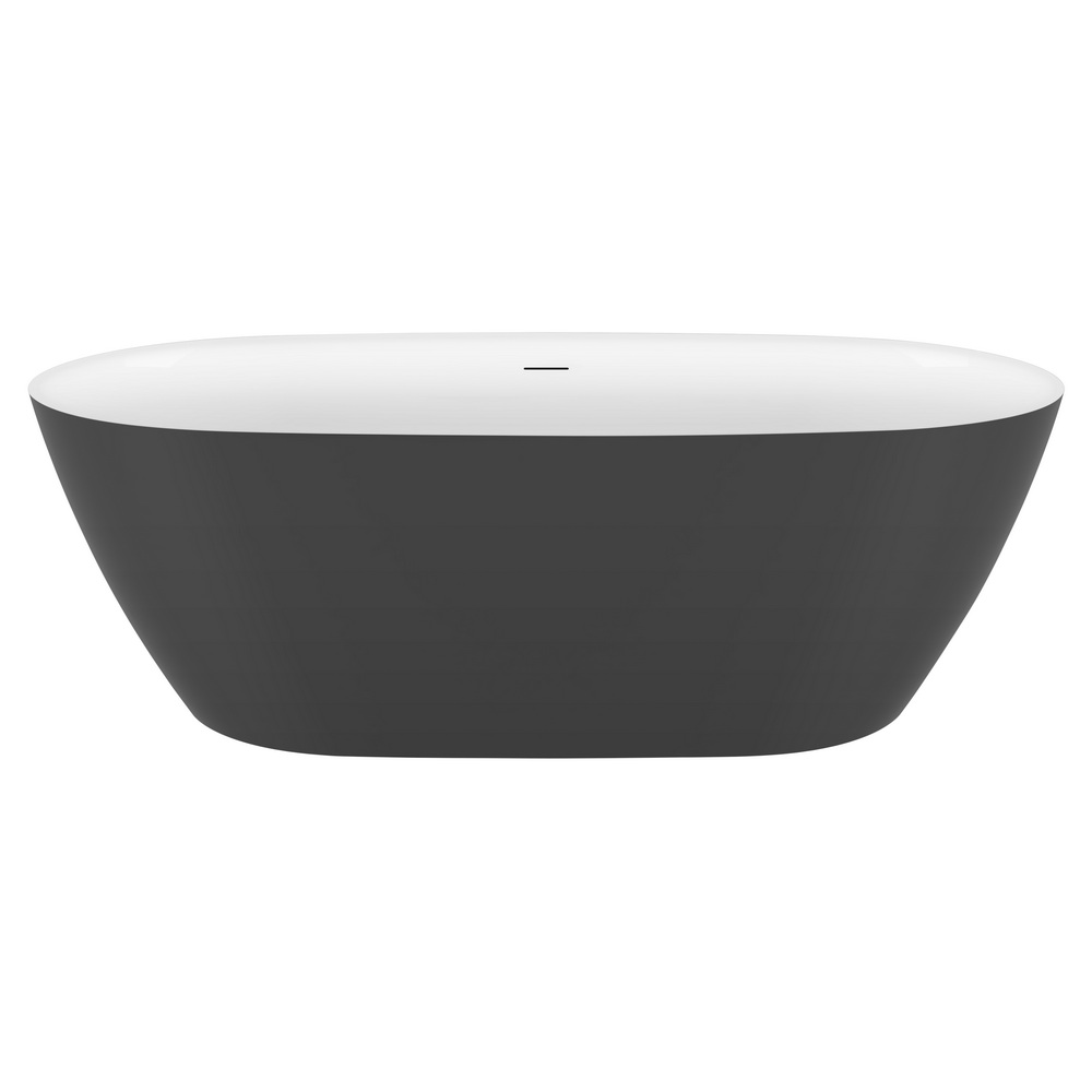 Акриловая ванна Black&White Swan SB330 Grey отдельностоящая 170х78 см, серый матовый