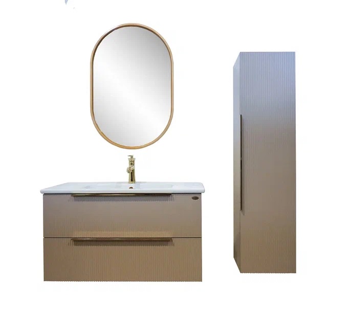 Мебель для ванной Atoll Мира 80 кофейный (под раковину Dreja Эйфория-80)