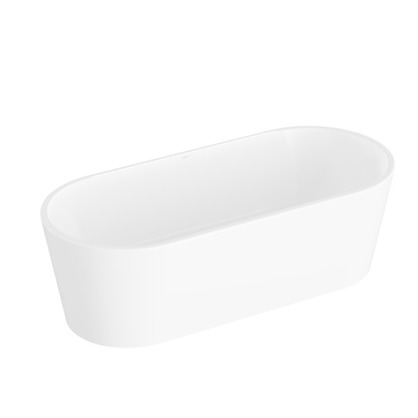 Акриловая ванна VitrA Geo 170x80 отдельностоящая, с ножками и скрытым сифоном