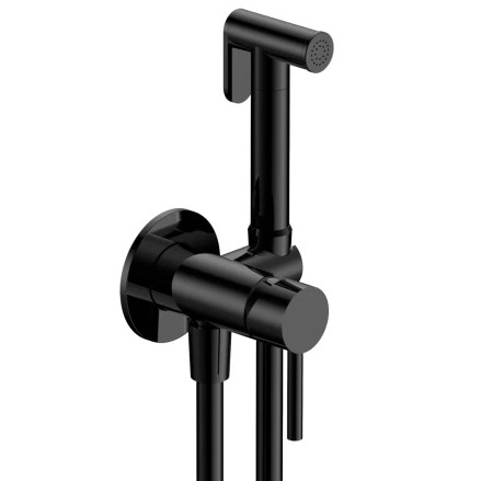 Гигиенический душ AQUAme Siena AQM6217MB со смесителем, черный матовый