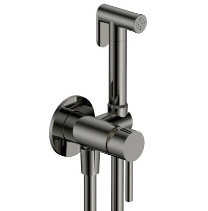 Гигиенический душ AQUAme Siena AQM6217GM со смесителем, оружейная сталь
