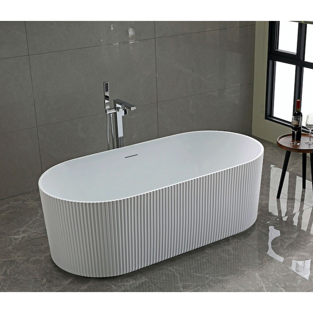 Акриловая ванна Frank F6103 White отдельностоящая