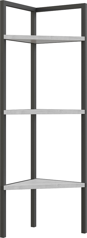 Шкаф-пенал DIWO Смоленск угловой, напольный, черный муар/северное дерево светлое (С14144)