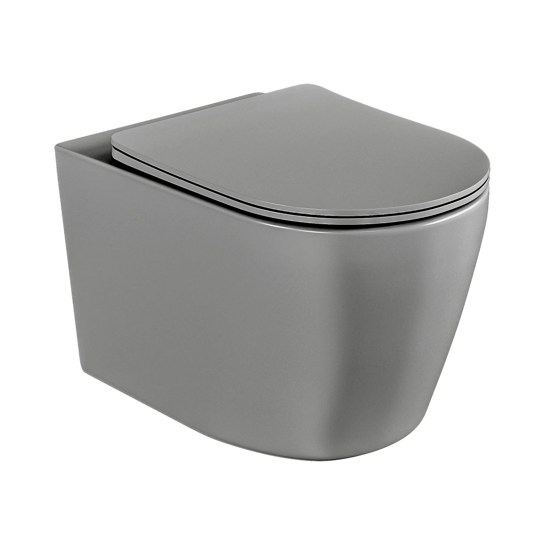 Унитаз подвесной Hansman Keramik Round УНИ0020 Grey, сиденье с микролифтом