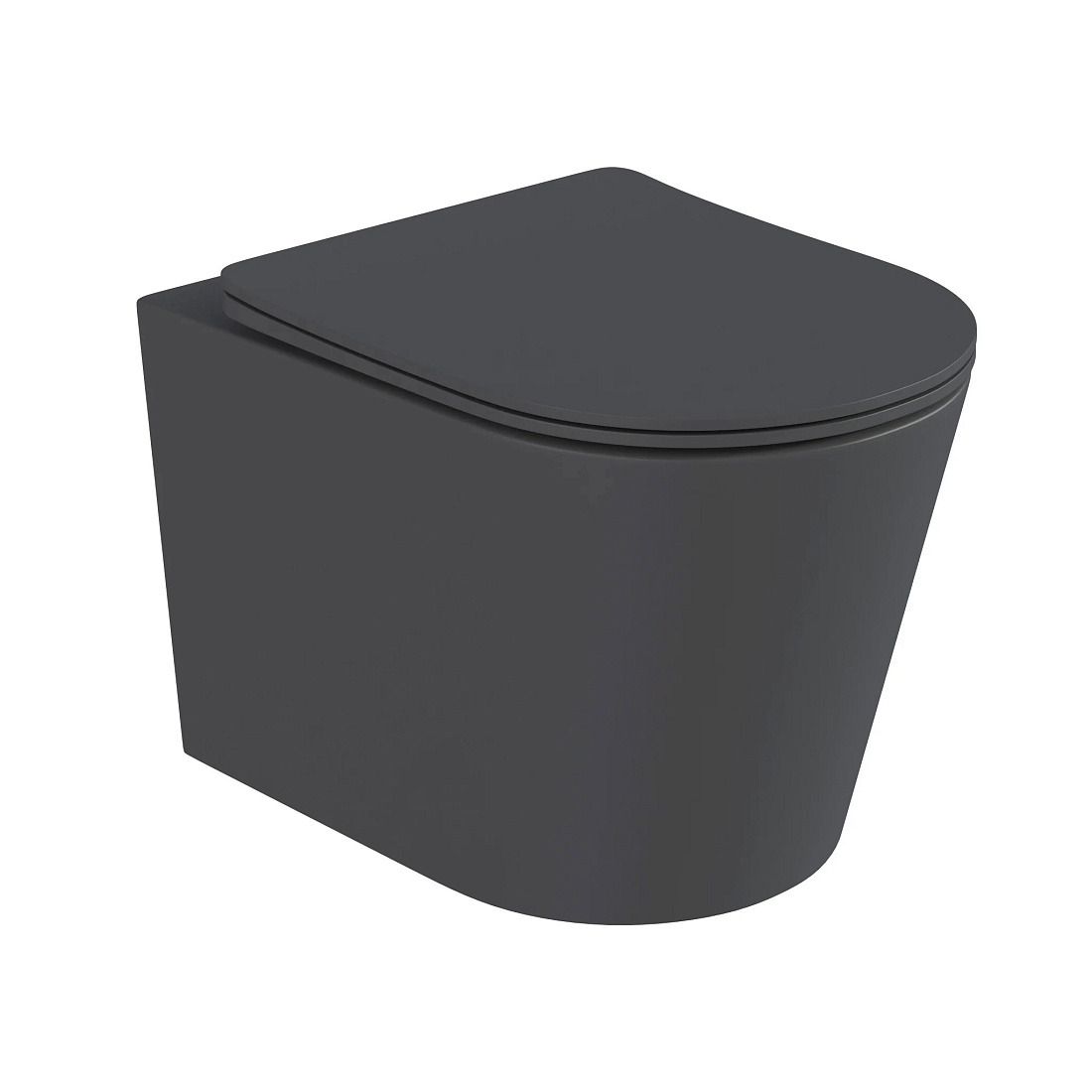 Унитаз подвесной Hansman Keramik Round УНИ0021 Dark Grey, сиденье с микролифтом