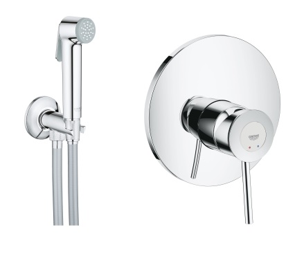 Гигиенический душ Grohe BauClassic со смесителем (набор 29048000 + 26358000)