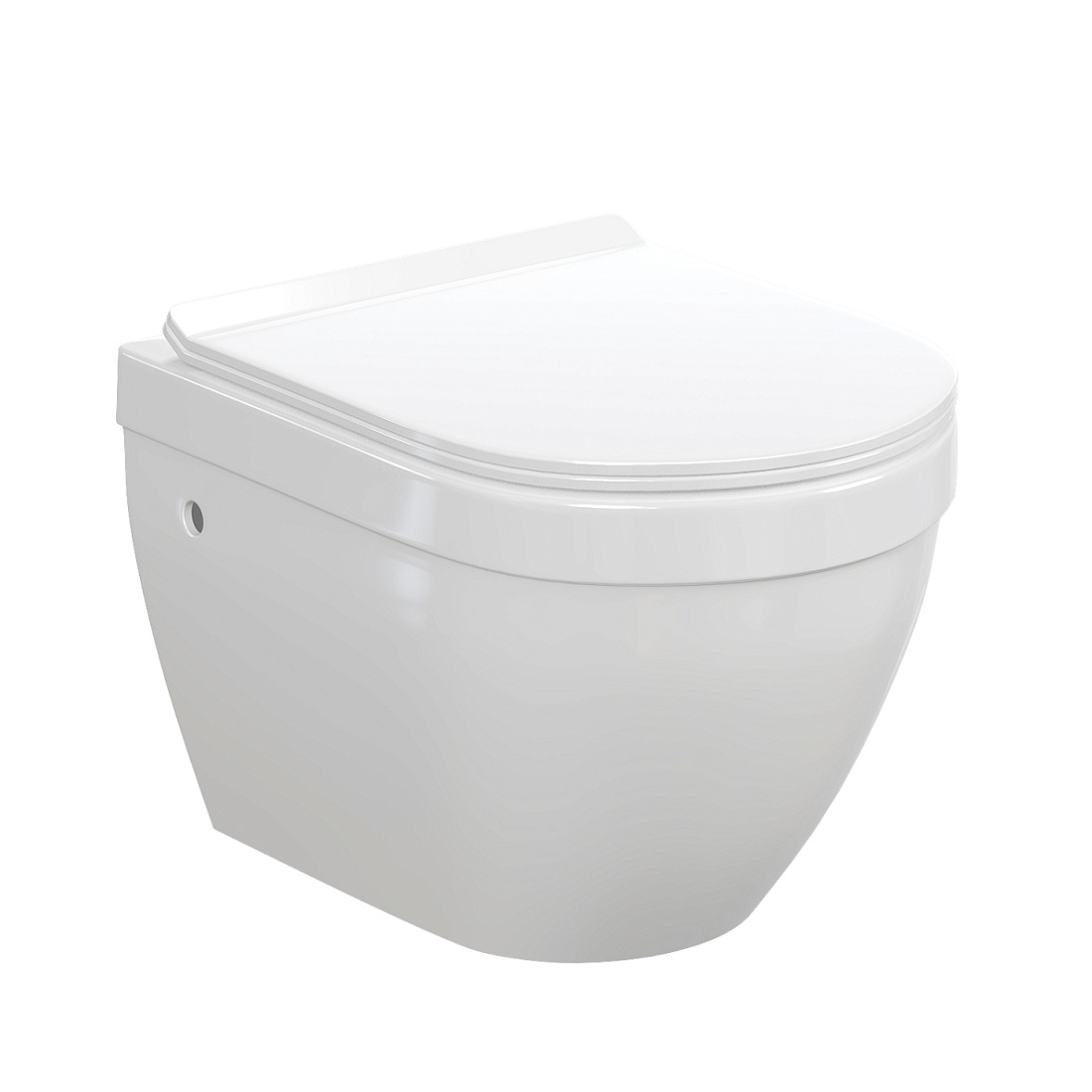 Унитаз подвесной Idrico Element 1.0 1001-1.0-ElW сиденье с микролифтом, белый глянцевый