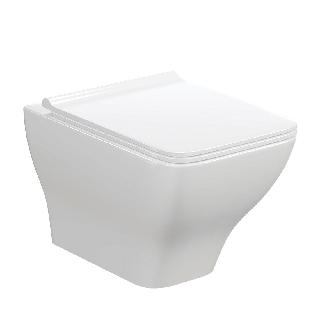 Унитаз подвесной Idrico Element 4.0 1004-4.0-ElW сиденье с микролифтом, белый глянцевый