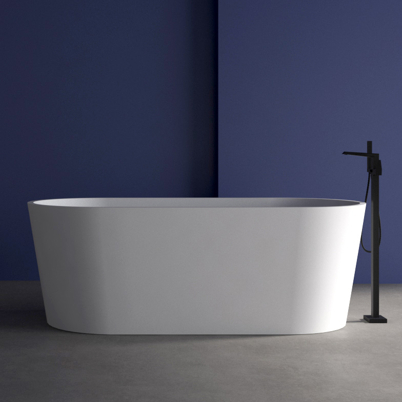 Акриловая ванна Abber AB9209MW 170х80 белая матовая