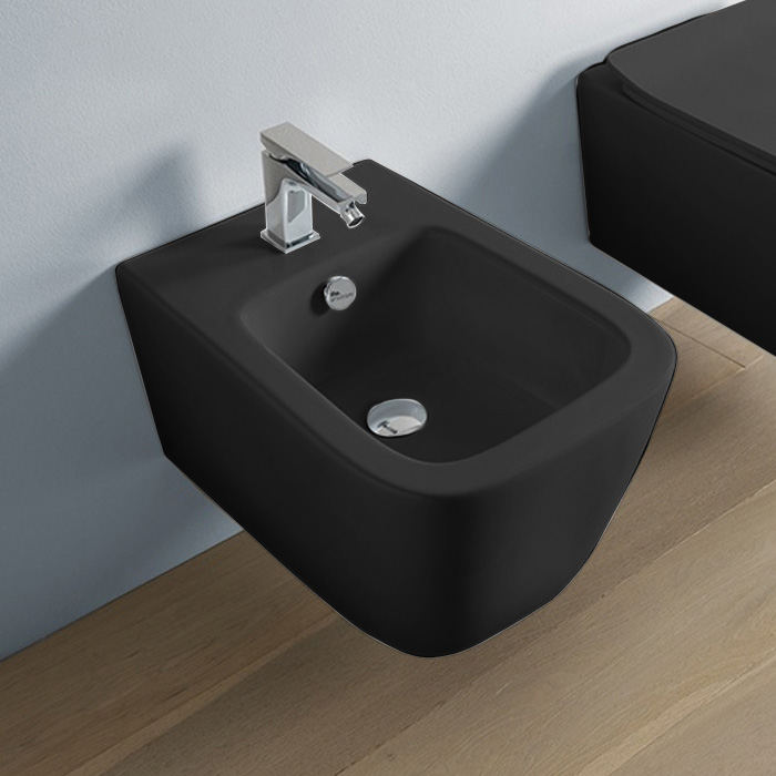 Биде подвесное ArtCeram A16 ASB001 17 00 черный матовый