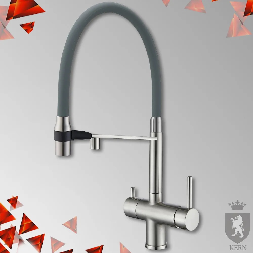 Смеситель для кухонной мойки Kern 2074 сатин