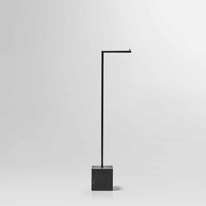 Держатель туалетной бумаги Antonio Lupi Bivio напольный, Nero goffrato