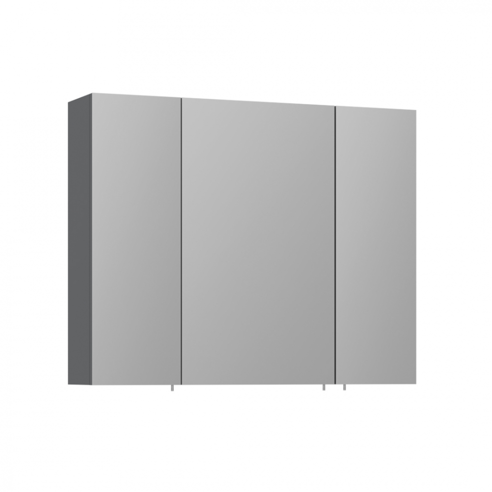 Зеркало-шкаф Orka Likya 80 с подсветкой, антрацит матовый