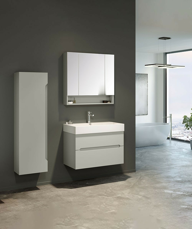 Мебель для ванной Orka Malta 80 подвесная, кашемировый матовый