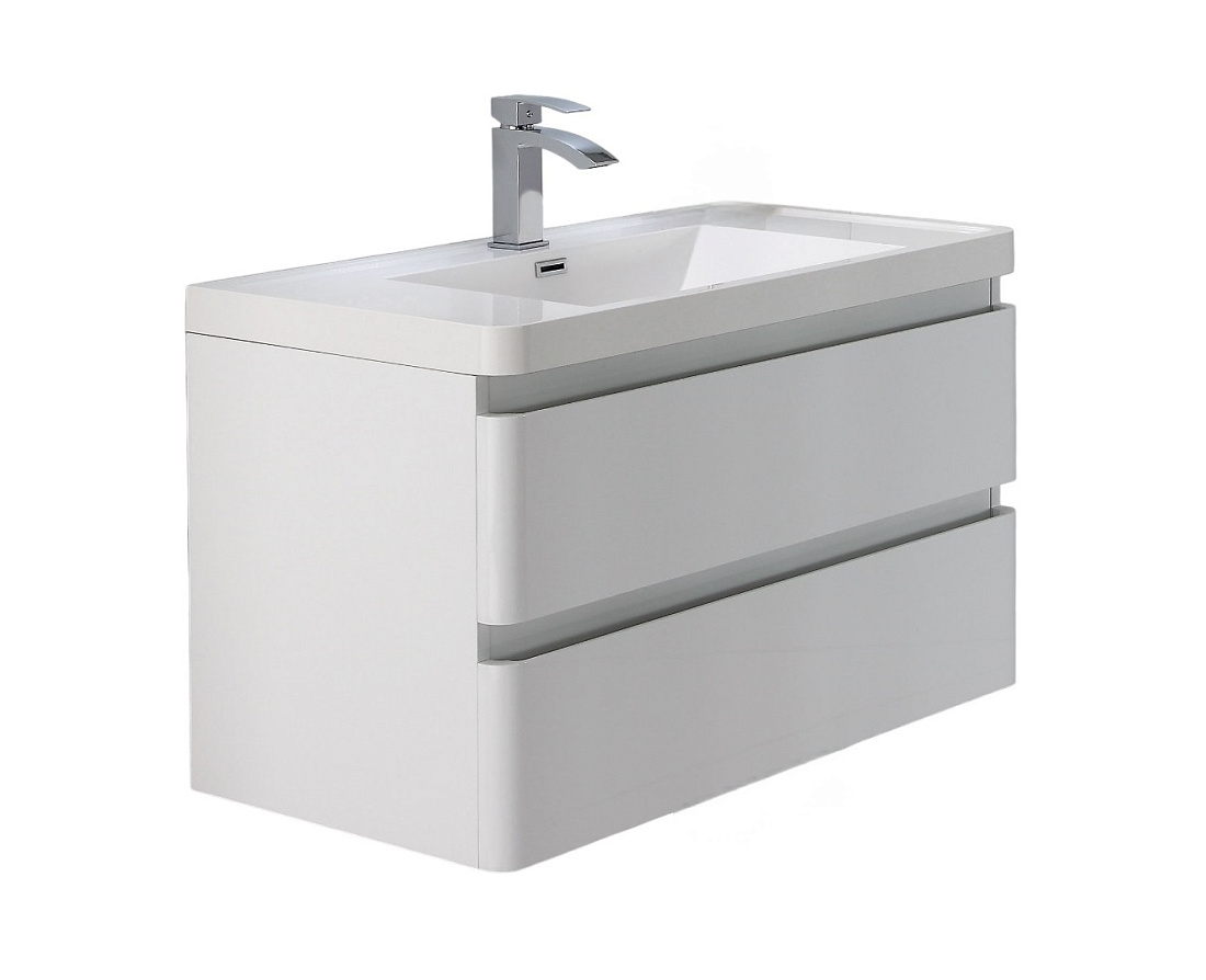 Тумба с раковиной PARLY Spa Gucci 80 подвесная, белый глянцевый