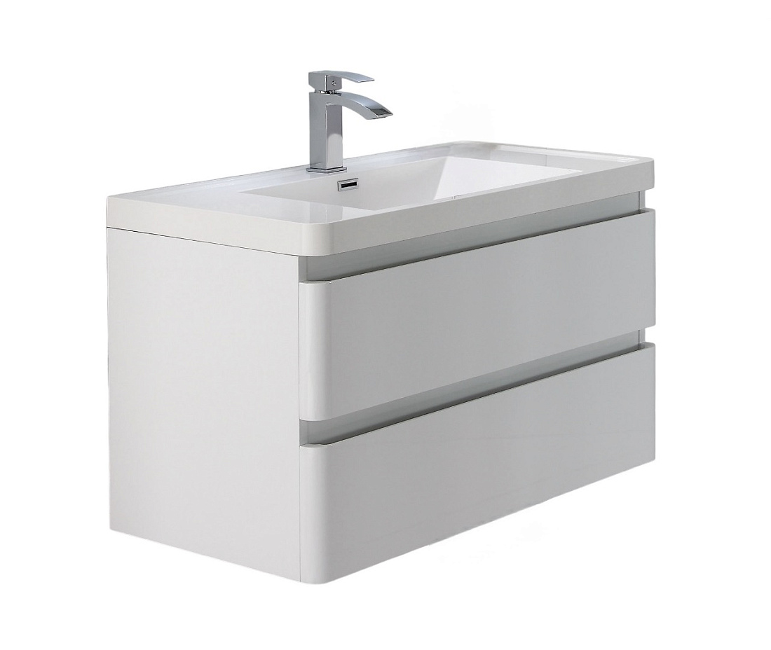 Тумба с раковиной PARLY Spa Gucci 120 подвесная, белый глянцевый