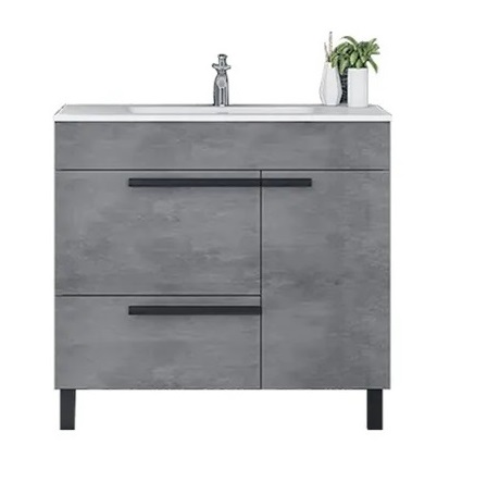Тумба с раковиной PARLY Spa Gill 60 напольная, цеметно-серый