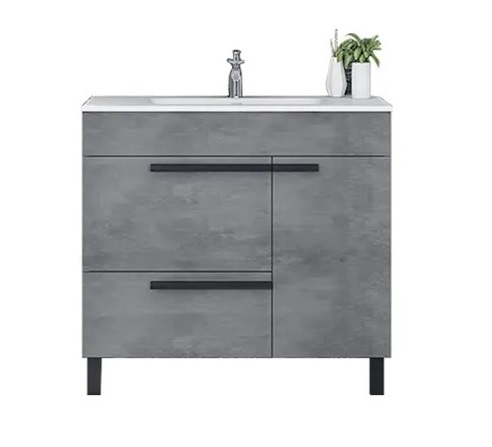 Тумба с раковиной PARLY Spa Gill 70 напольная, цеметно-серый