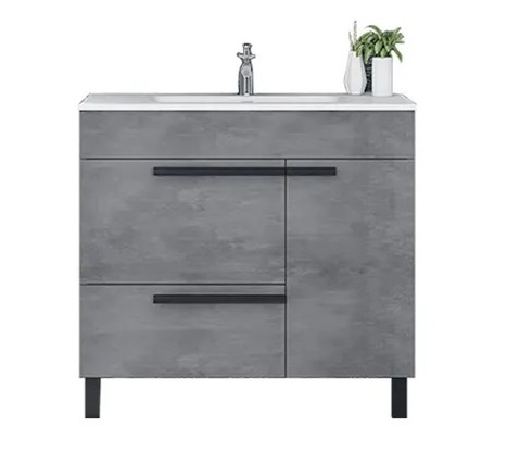 Тумба с раковиной PARLY Spa Gill 80 напольная, цеметно-серый