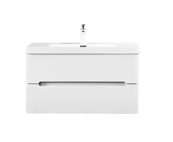 Тумба с раковиной PARLY Spa River 60 подвесная, белый глянцевый