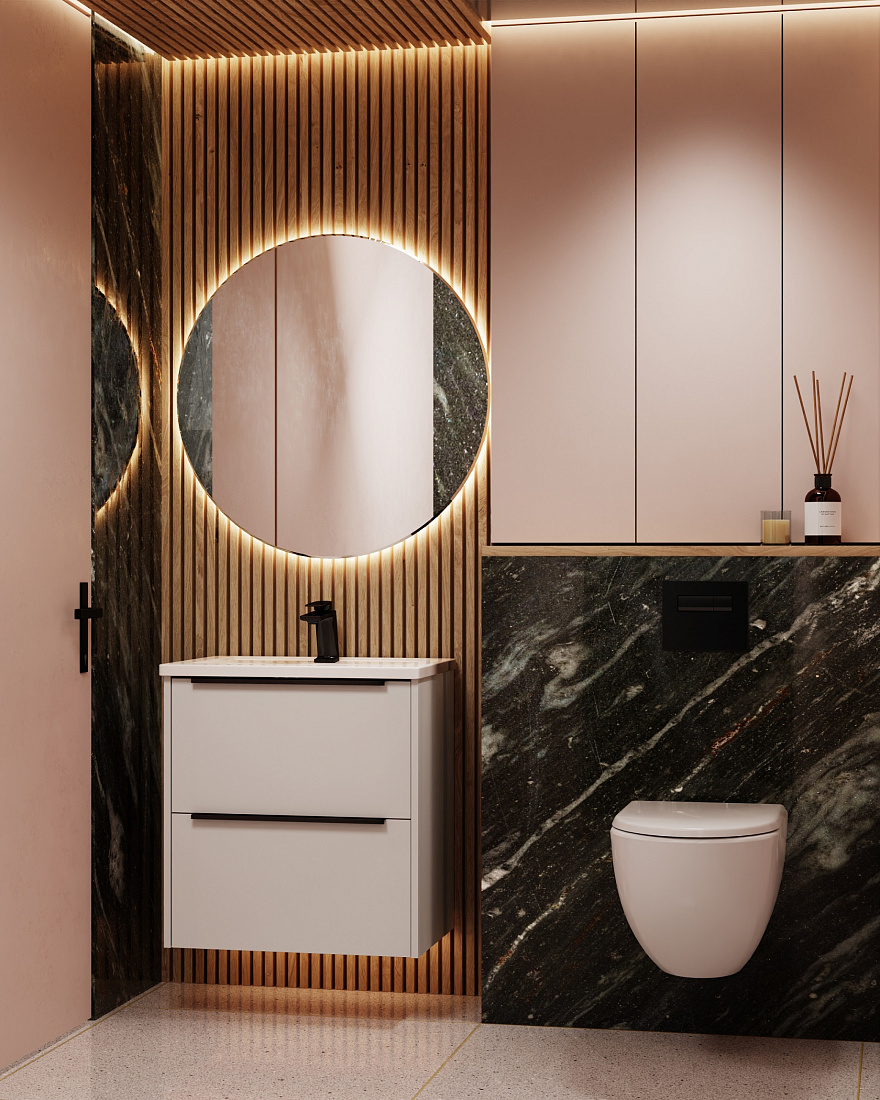 Мебель для ванной La Fenice Tesoro 60 подвесная, 2 ящика, платиновый белый