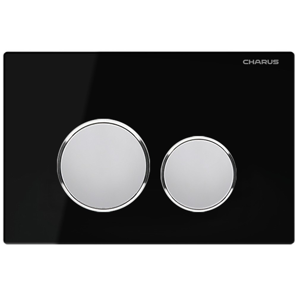 Кнопка смыва Charus Bagliore FP.330.BLACK.10 черное стекло