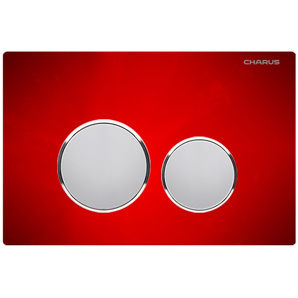 Кнопка смыва Charus Bagliore FP.330.RED.10 красное стекло