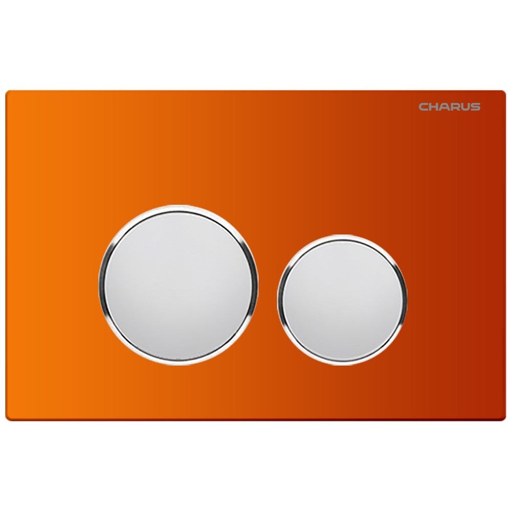 Кнопка смыва Charus Bagliore FP.330.FOXY.10 оранжевое стекло