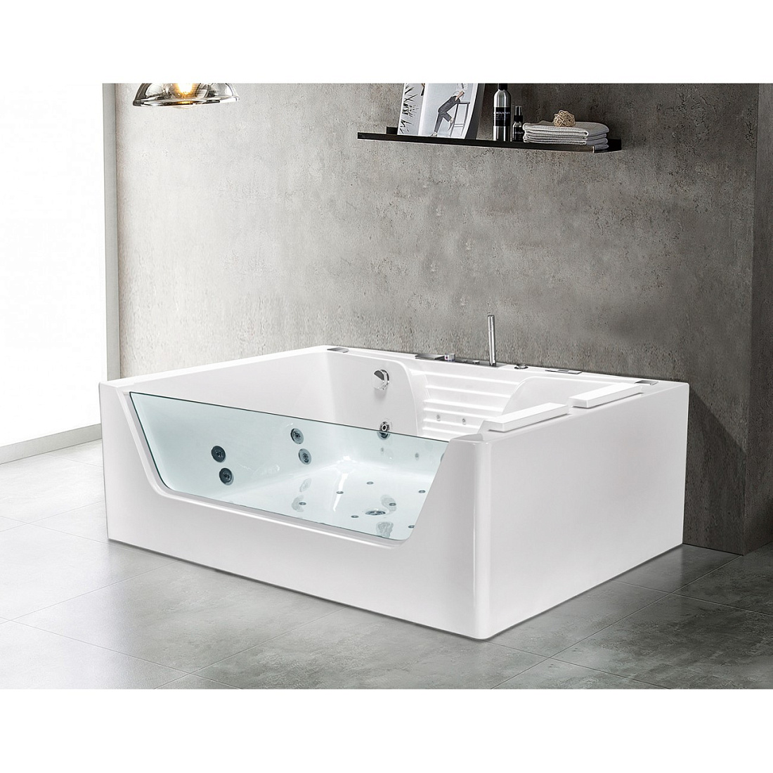 Акриловая ванна Frank F155 170х120 с гидромассажем