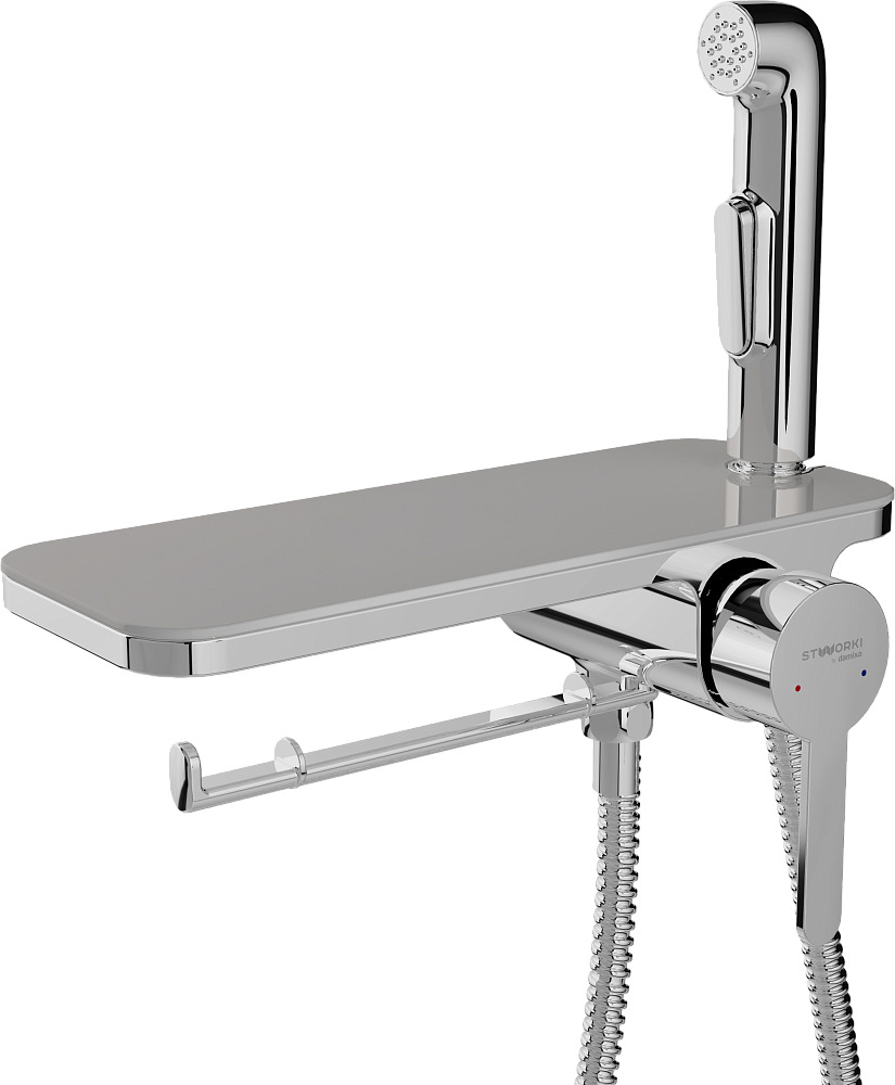 Гигиенический душ STWORKI Стокгольм HFSG35000 со смесителем, с внутренней частью, хром