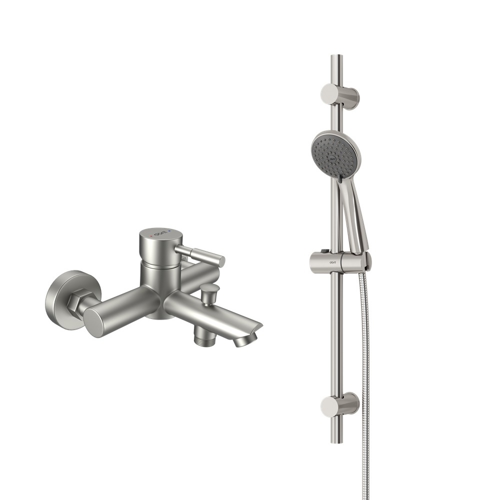 Смеситель для ванны с душем Dorff Logic NEW D0103030SS нержавеющая сталь