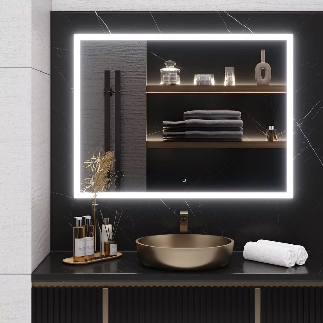 Зеркало Emmy Аврора 120х80 с Led подсветкой, сенсорным выключателем