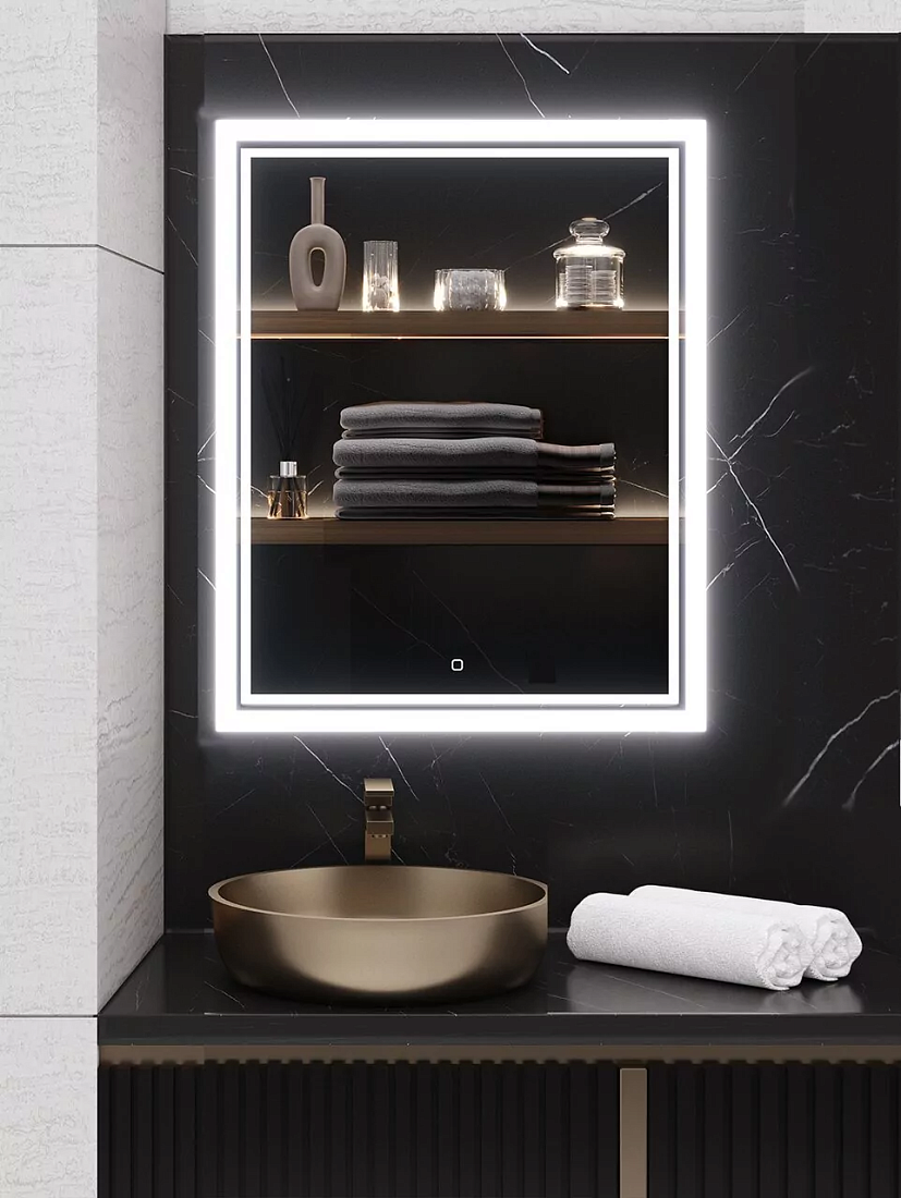 Зеркало Emmy Аврора 60х80 с Led подсветкой, сенсорным выключателем