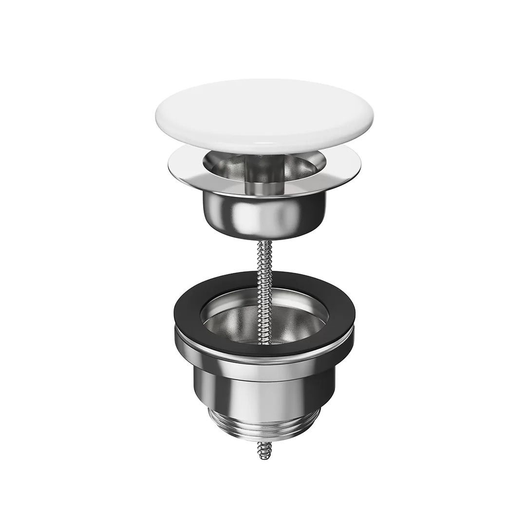 Донный клапан для раковины Kerama Marazzi DRR.1/WHT белый глянцевый