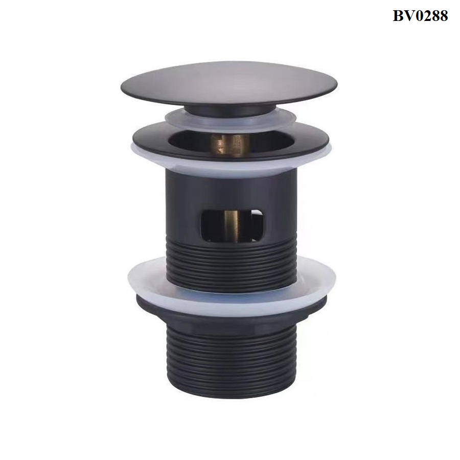 Донный клапан для раковины Bond BV0288 с переливом, черный