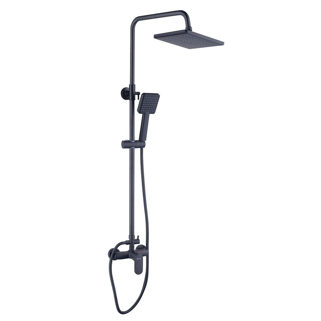 Душевая стойка Bond Cube B01-8488 со смесителем, черный матовый