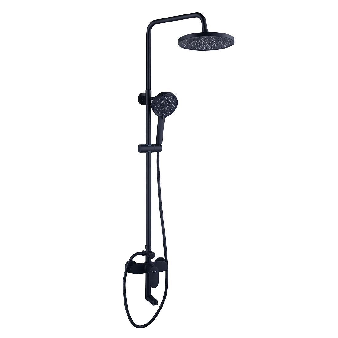 Душевая стойка Bond Circle B01-9188 со смесителем, черный матовый