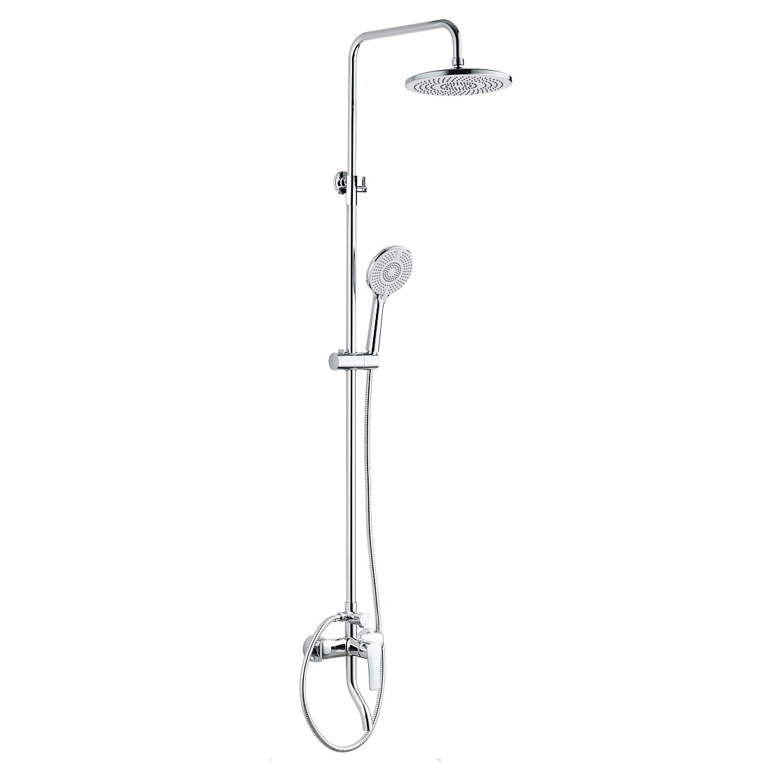 Душевая стойка Bond Circle B04-9100 со смесителем, хром