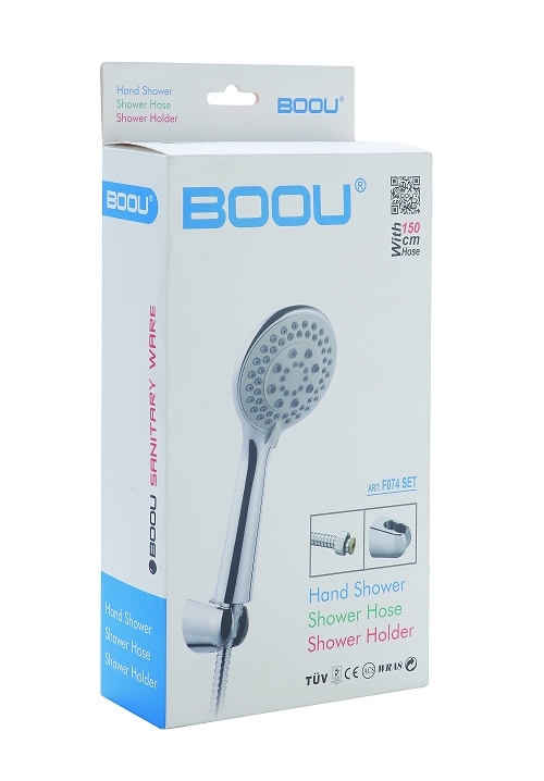 Душевой гарнитур BOOU F074SET хром
