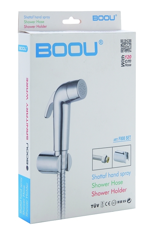Гигиенический душ BOOU F808SET без смесителя, хром