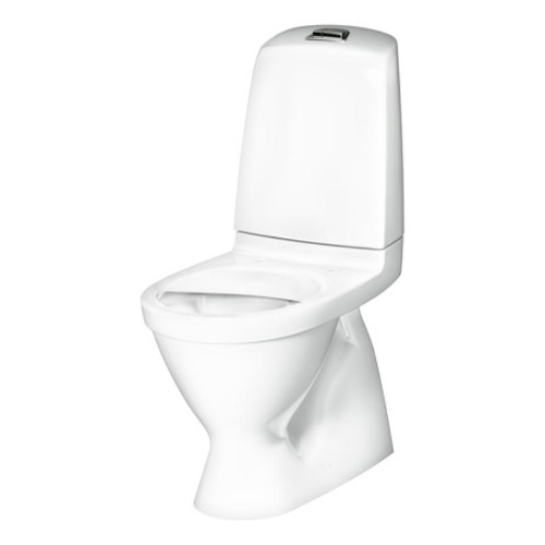 Унитаз-компакт Gustavsberg Nautic GB111500201205 безободковый, с вертикальным выпуском, без крышки