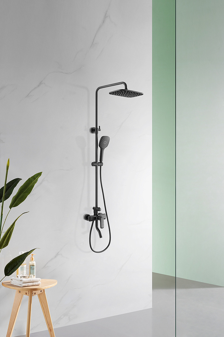 Душевая стойка Arrow AG3311BC черный матовый