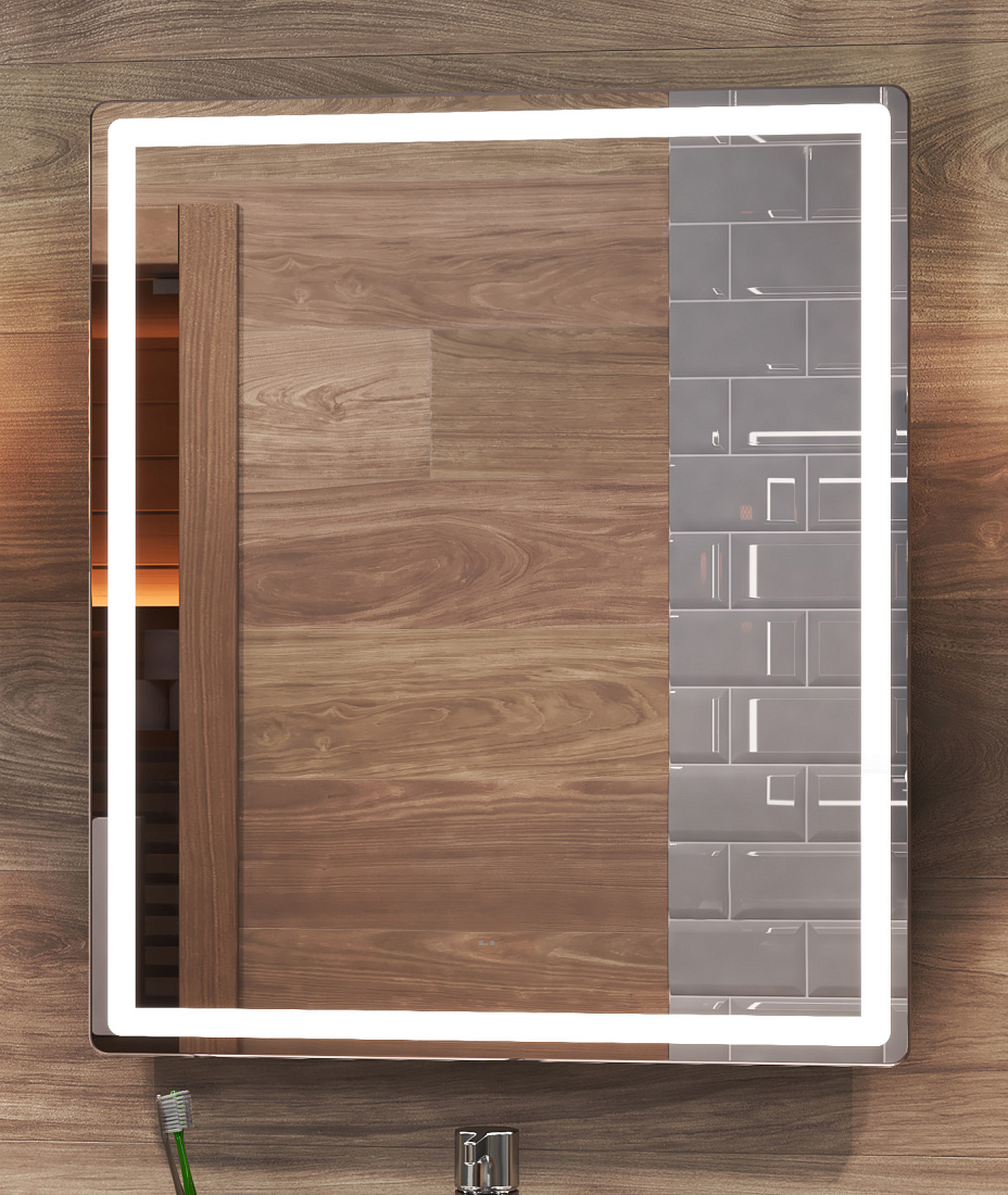 Зеркало Vigo Geometry Classic 60 с подсветкой, бесконтактное включение (на взмах)