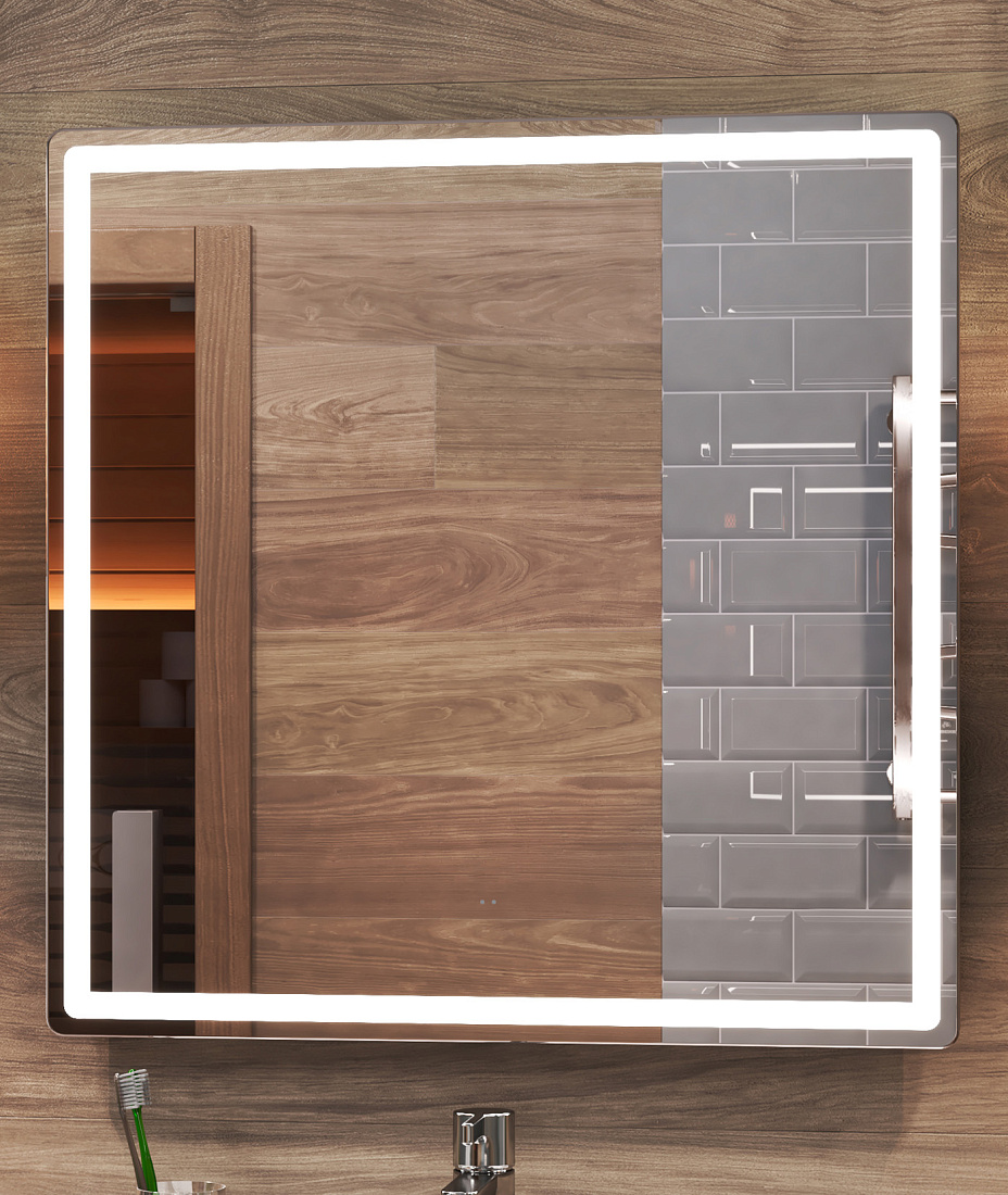 Зеркало Vigo Geometry Classic 70 с подсветкой, бесконтактное включение (на взмах)