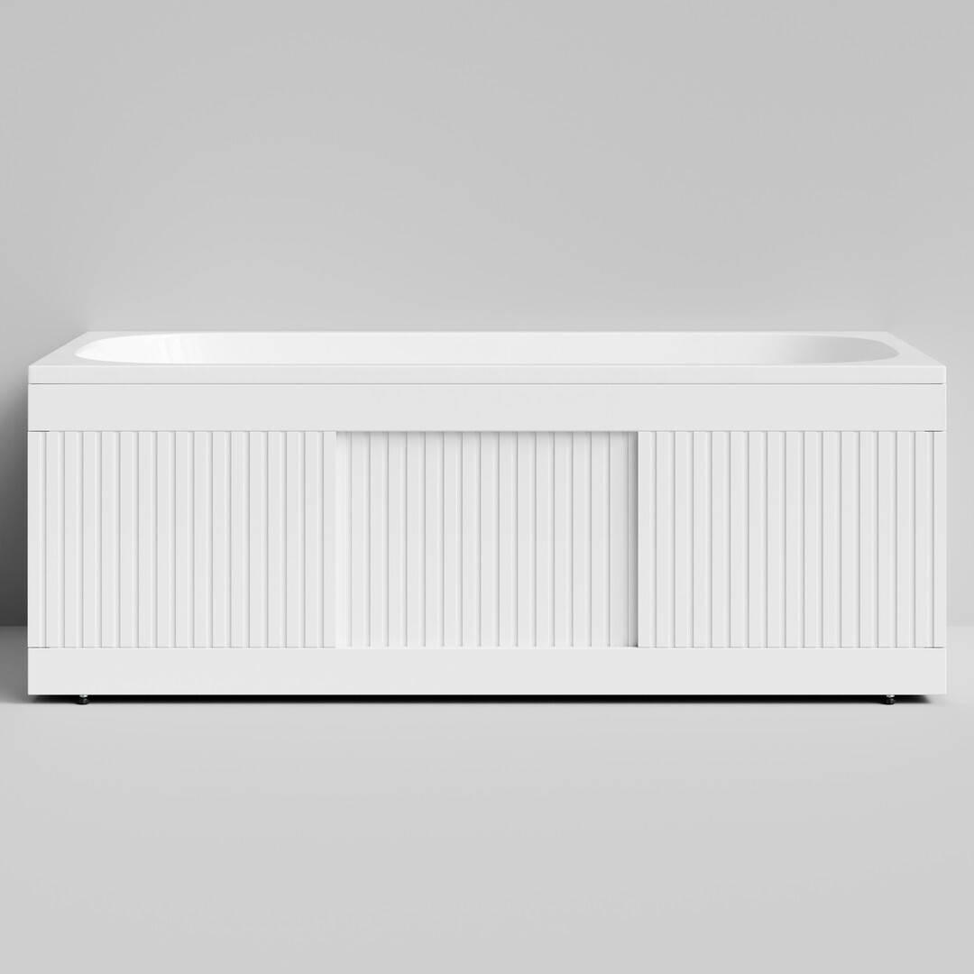 Экран для ванны Vod-ok Тач 170 3 раздвижные двери, белый глянец