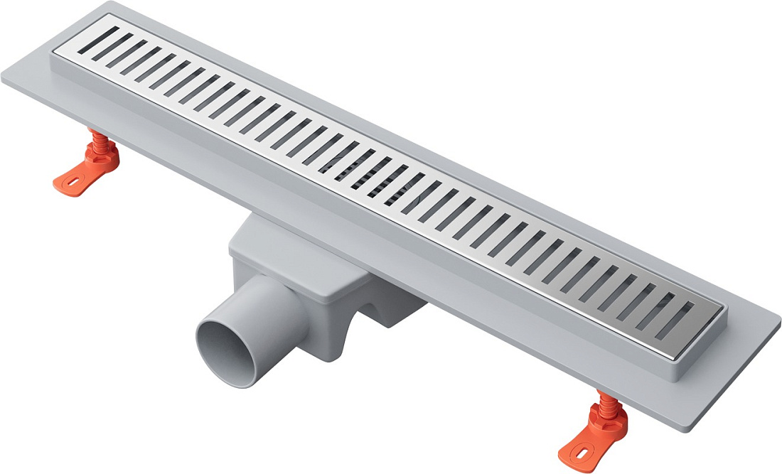 Душевой трап EWRIKA 50 см с решеткой Grass, хром