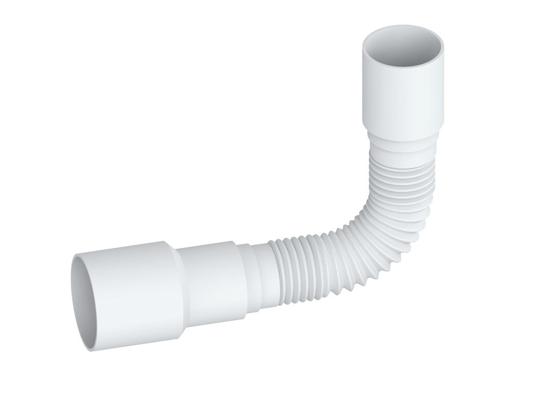 Гофра Ростовская Мануфактура Сантехники (РМС) РМС ГО-0,4 без гайки, белый